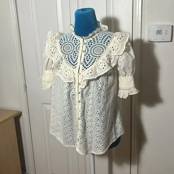 Love The Label Ruffle Blouse Women’s XS - Picture 4 of 8